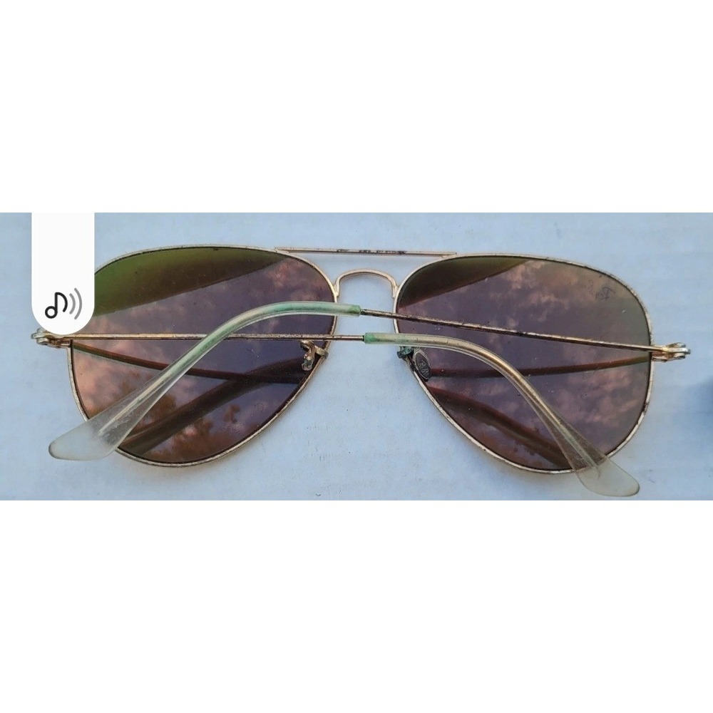 Ray Ban Large Silver Aviator Designer Frams Only Some Damage - Picture 2 of 5